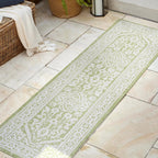 Sinjuri Medallion Textured Weave Indoor/Outdoor Area Rug