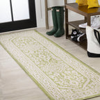 Sinjuri Medallion Textured Weave Indoor/Outdoor Area Rug
