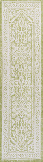 Sinjuri Medallion Textured Weave Indoor/Outdoor Area Rug