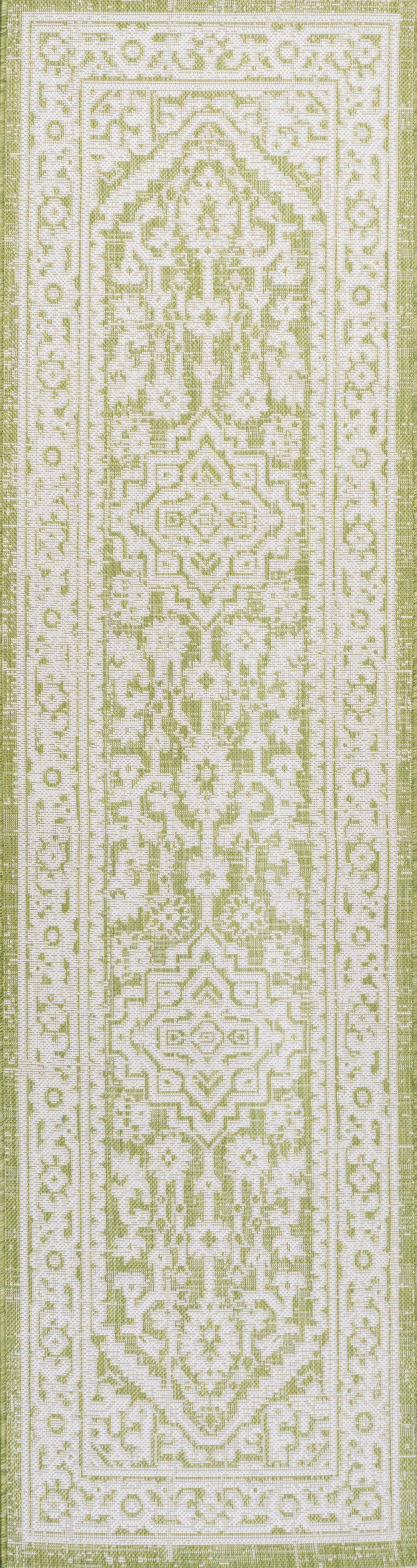 Sinjuri Medallion Textured Weave Indoor/Outdoor Area Rug