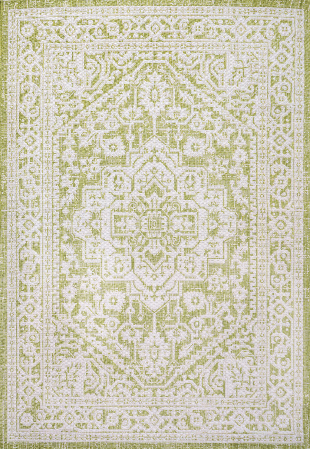 Sinjuri Medallion Textured Weave Indoor/Outdoor Area Rug