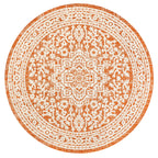 Sinjuri Medallion Textured Weave Indoor/Outdoor Area Rug