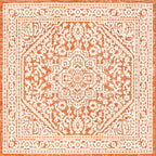 Sinjuri Medallion Textured Weave Indoor/Outdoor Area Rug
