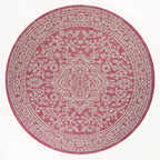 Sinjuri Medallion Textured Weave Indoor/Outdoor Area Rug