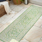 Sinjuri Medallion Textured Weave Indoor/Outdoor Area Rug