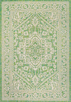 Sinjuri Medallion Textured Weave Indoor/Outdoor Area Rug