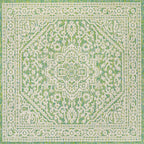 Sinjuri Medallion Textured Weave Indoor/Outdoor Area Rug