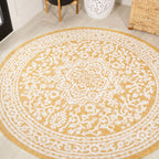 Sinjuri Medallion Textured Weave Indoor/Outdoor Area Rug