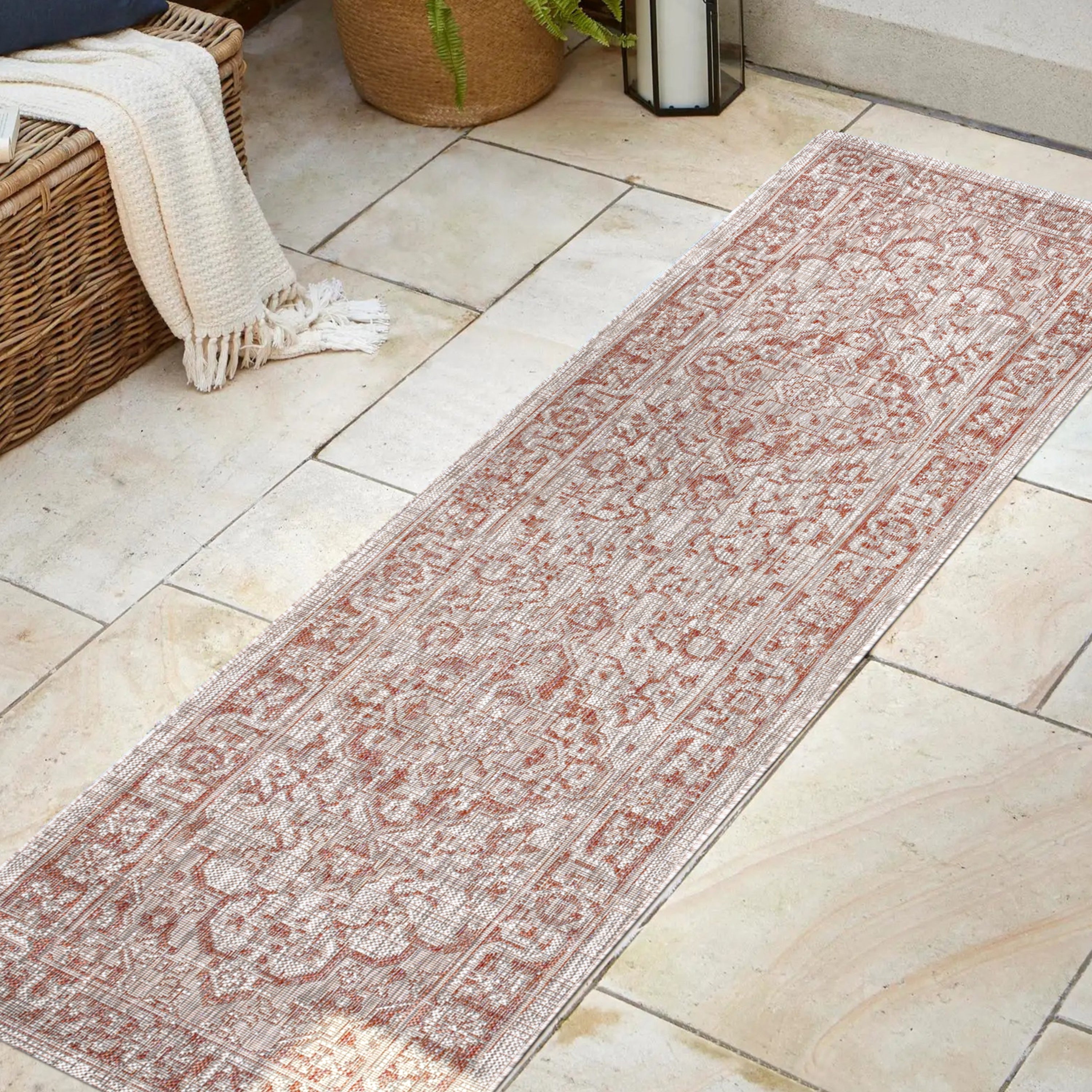 Rozetta Boho Medallion Textured Weave Indoor/Outdoor Area Rug