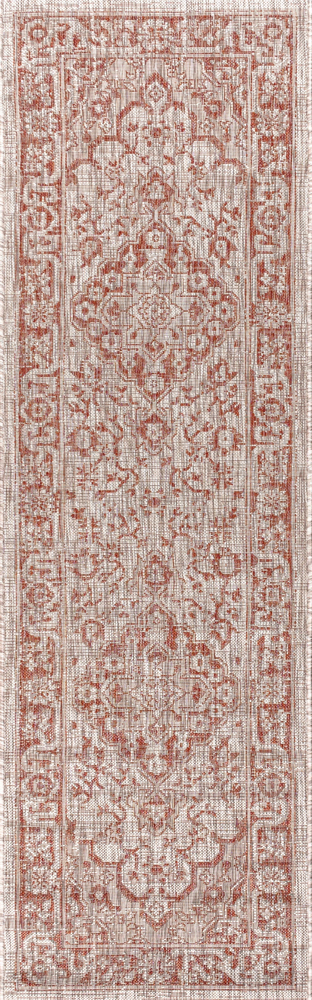 Rozetta Boho Medallion Textured Weave Indoor/Outdoor Area Rug