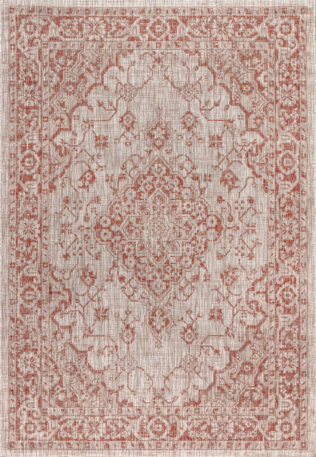 Rozetta Boho Medallion Textured Weave Indoor/Outdoor Area Rug