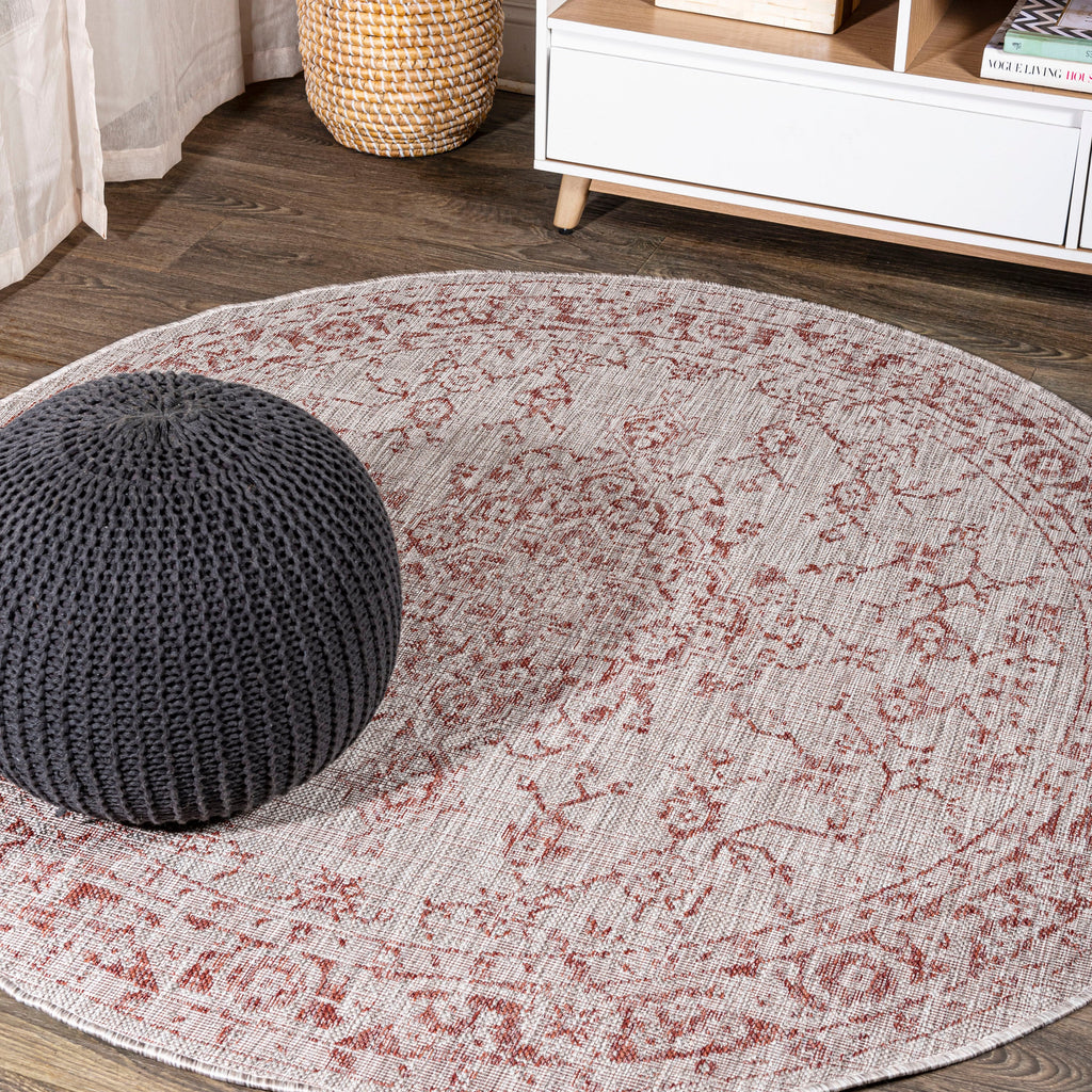 Rozetta Boho Medallion Textured Weave Indoor/Outdoor Area Rug