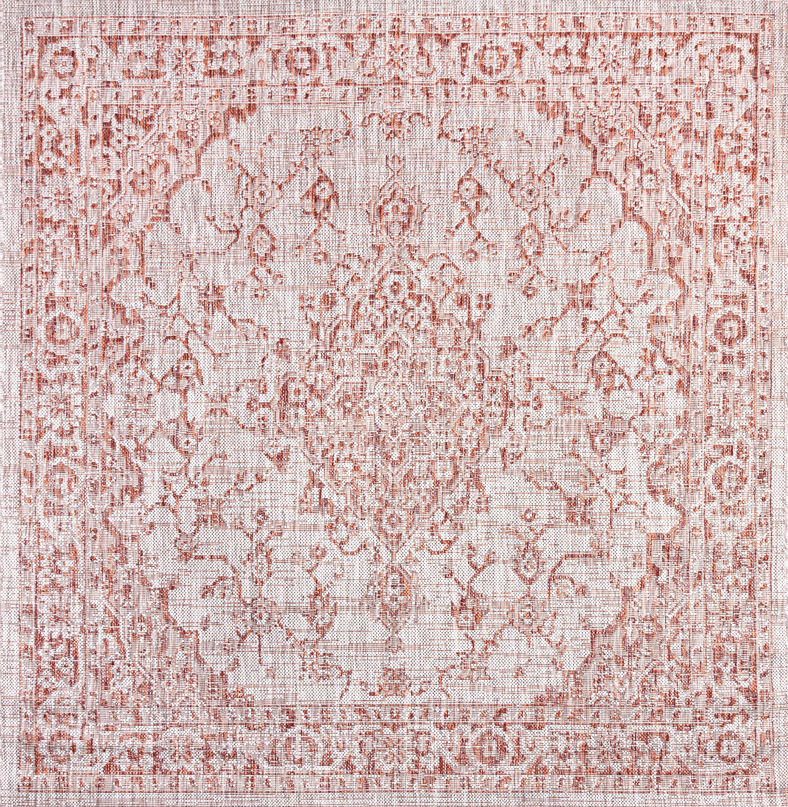 Rozetta Boho Medallion Textured Weave Indoor/Outdoor Area Rug