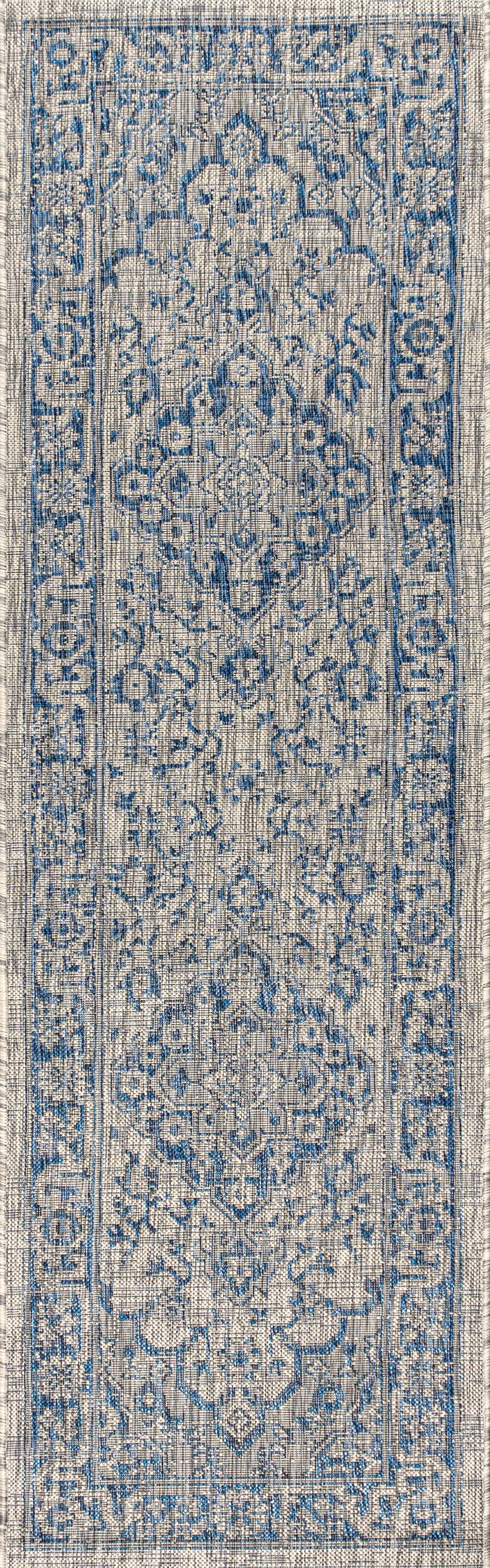 Rozetta Boho Medallion Textured Weave Indoor/Outdoor Area Rug
