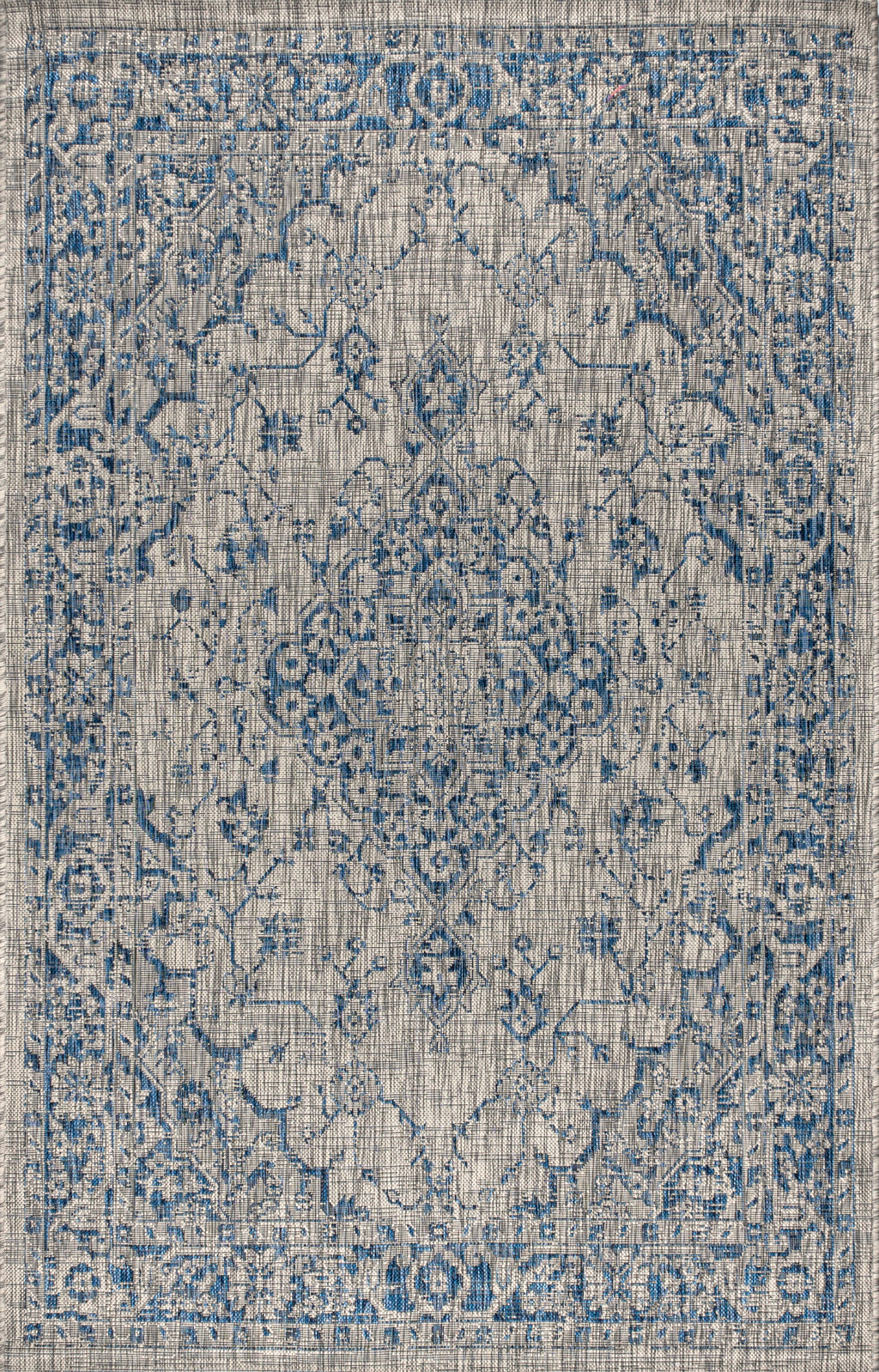 Rozetta Boho Medallion Textured Weave Indoor/Outdoor Area Rug