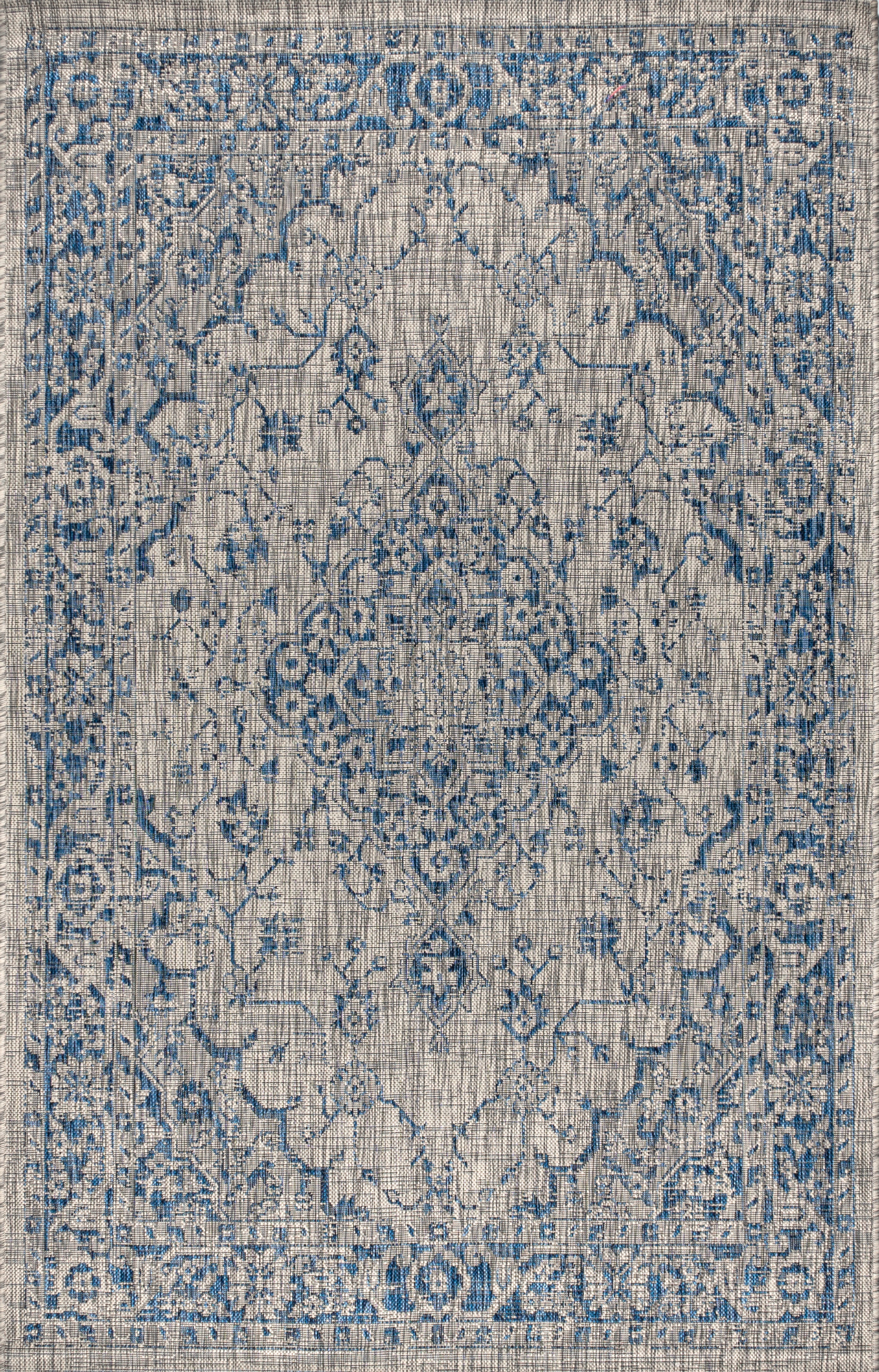 Rozetta Boho Medallion Textured Weave Indoor/Outdoor Area Rug