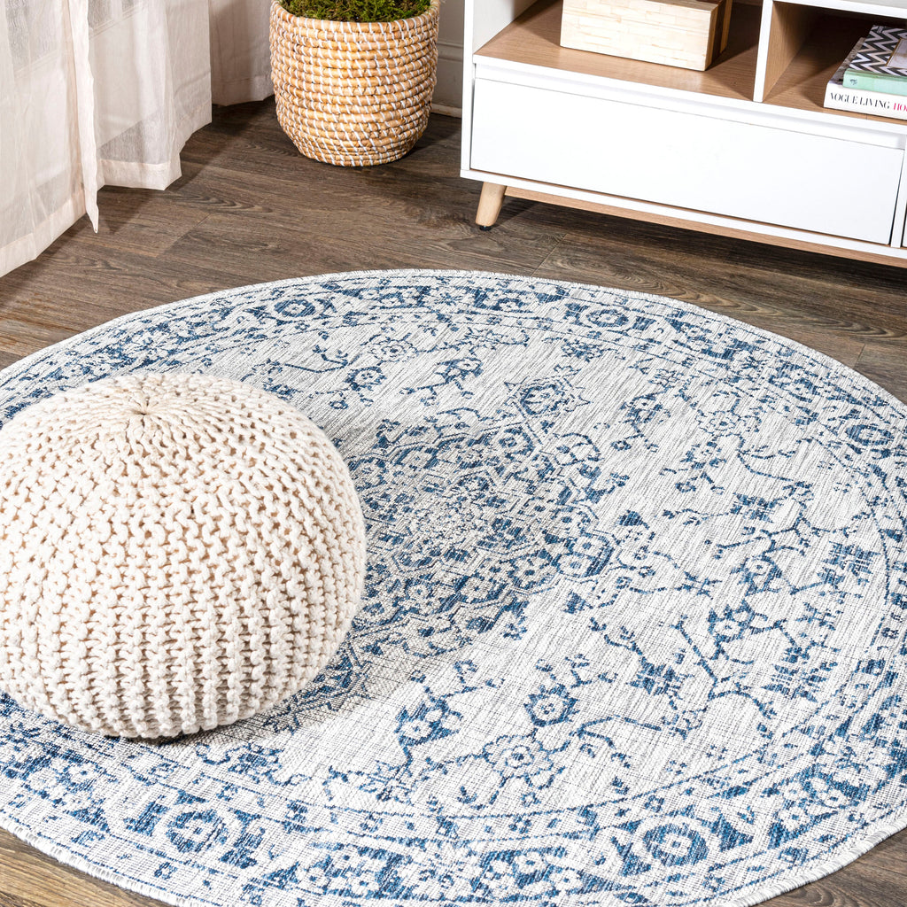Rozetta Boho Medallion Textured Weave Indoor/Outdoor Area Rug