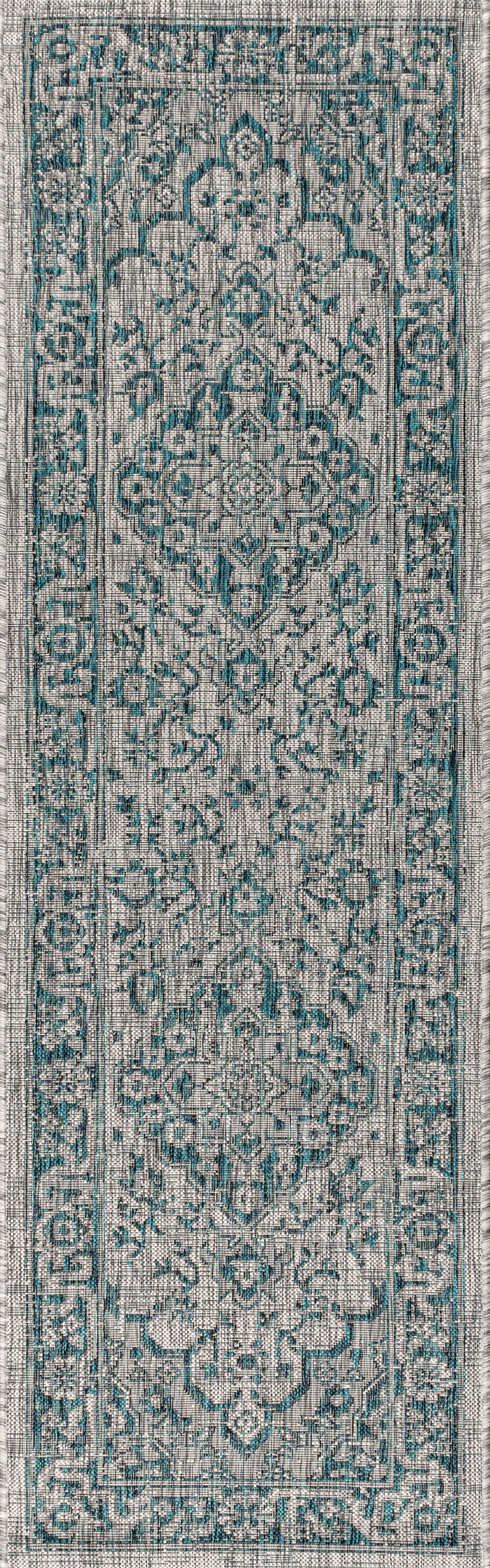 Rozetta Boho Medallion Textured Weave Indoor/Outdoor Area Rug