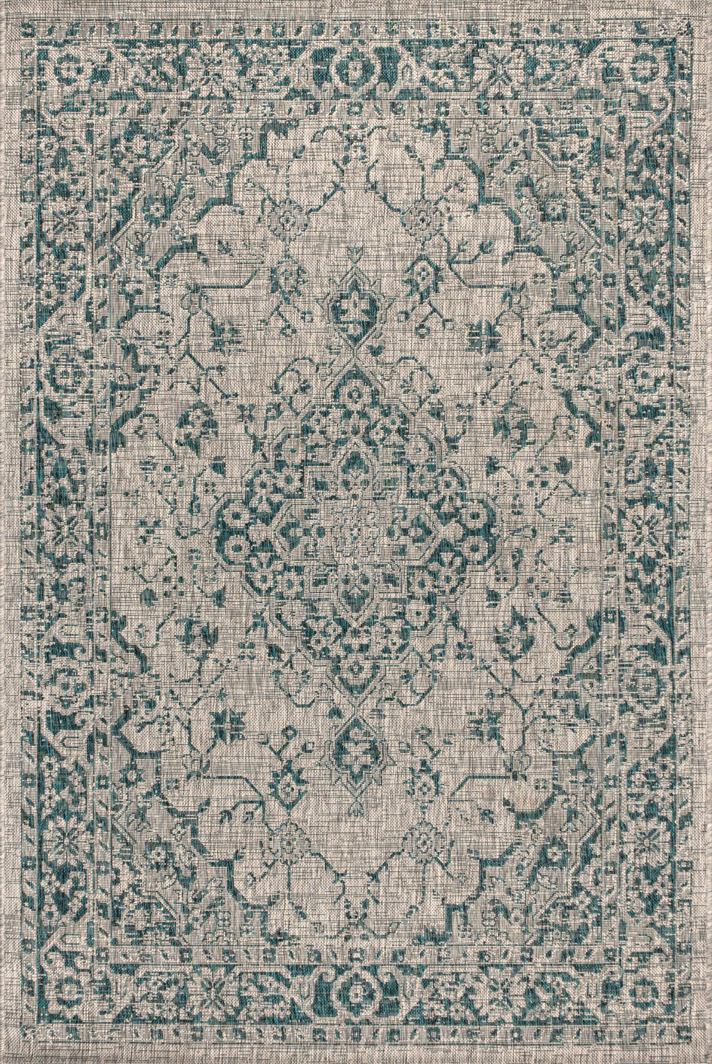 Rozetta Boho Medallion Textured Weave Indoor/Outdoor Area Rug