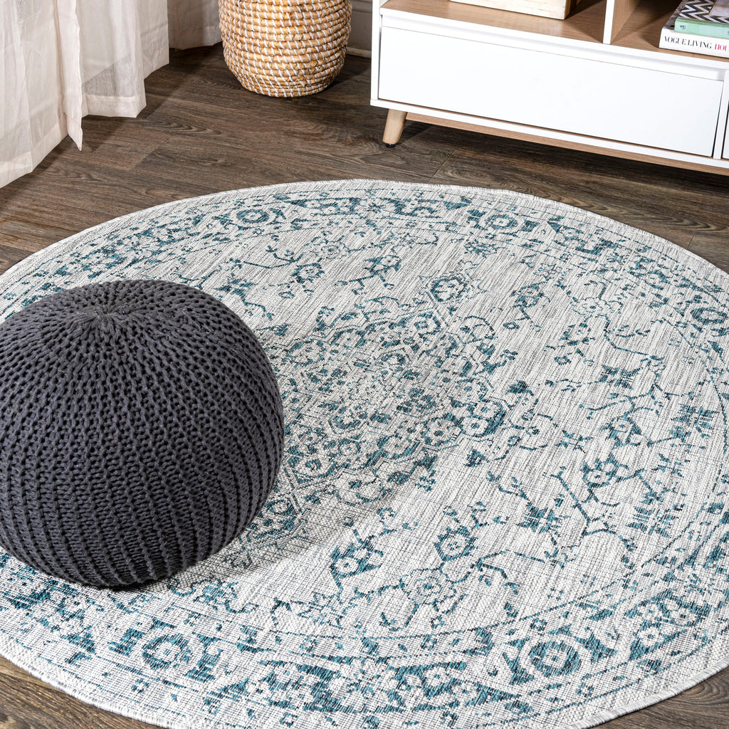 Rozetta Boho Medallion Textured Weave Indoor/Outdoor Area Rug