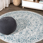 Rozetta Boho Medallion Textured Weave Indoor/Outdoor Area Rug
