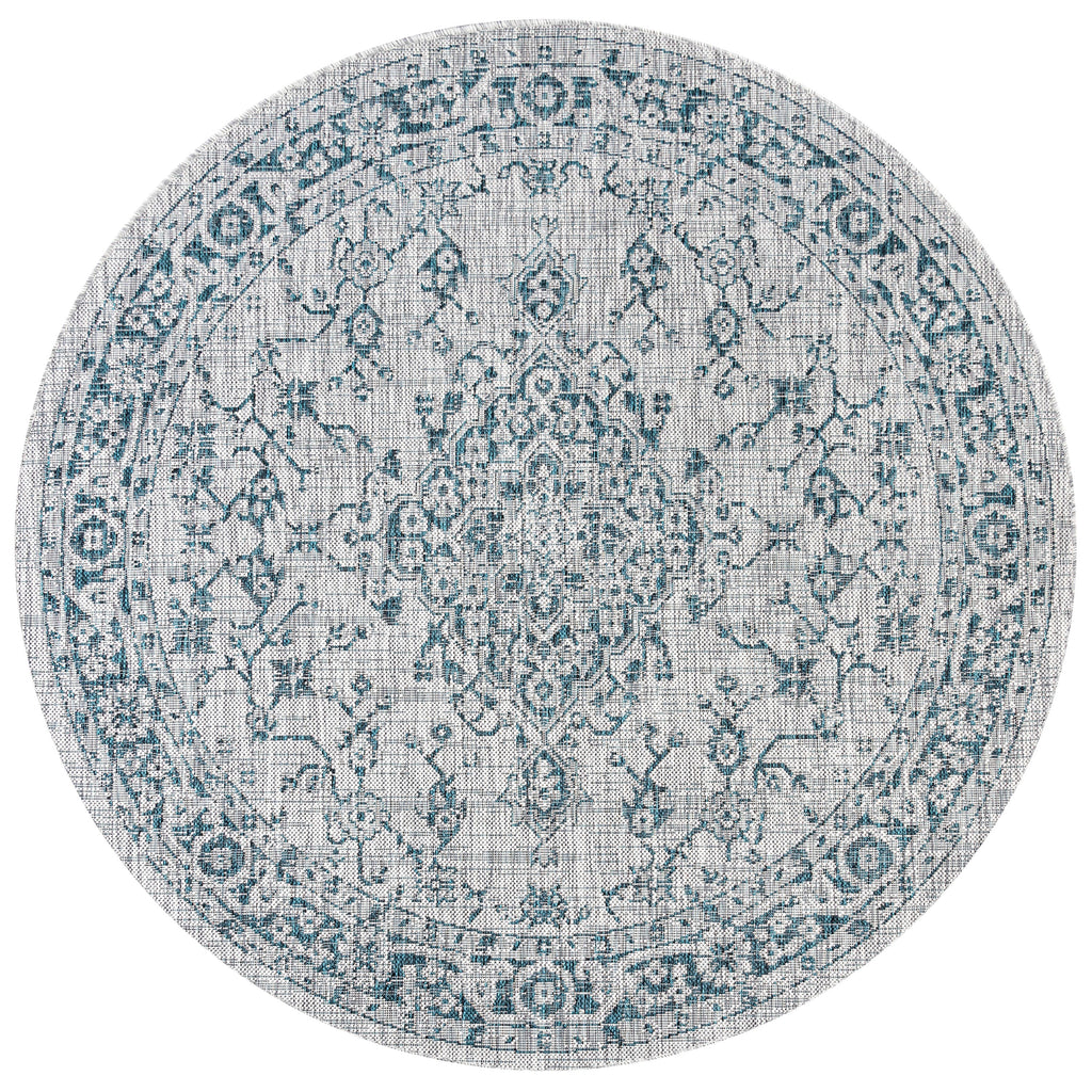 Rozetta Boho Medallion Textured Weave Indoor/Outdoor Area Rug