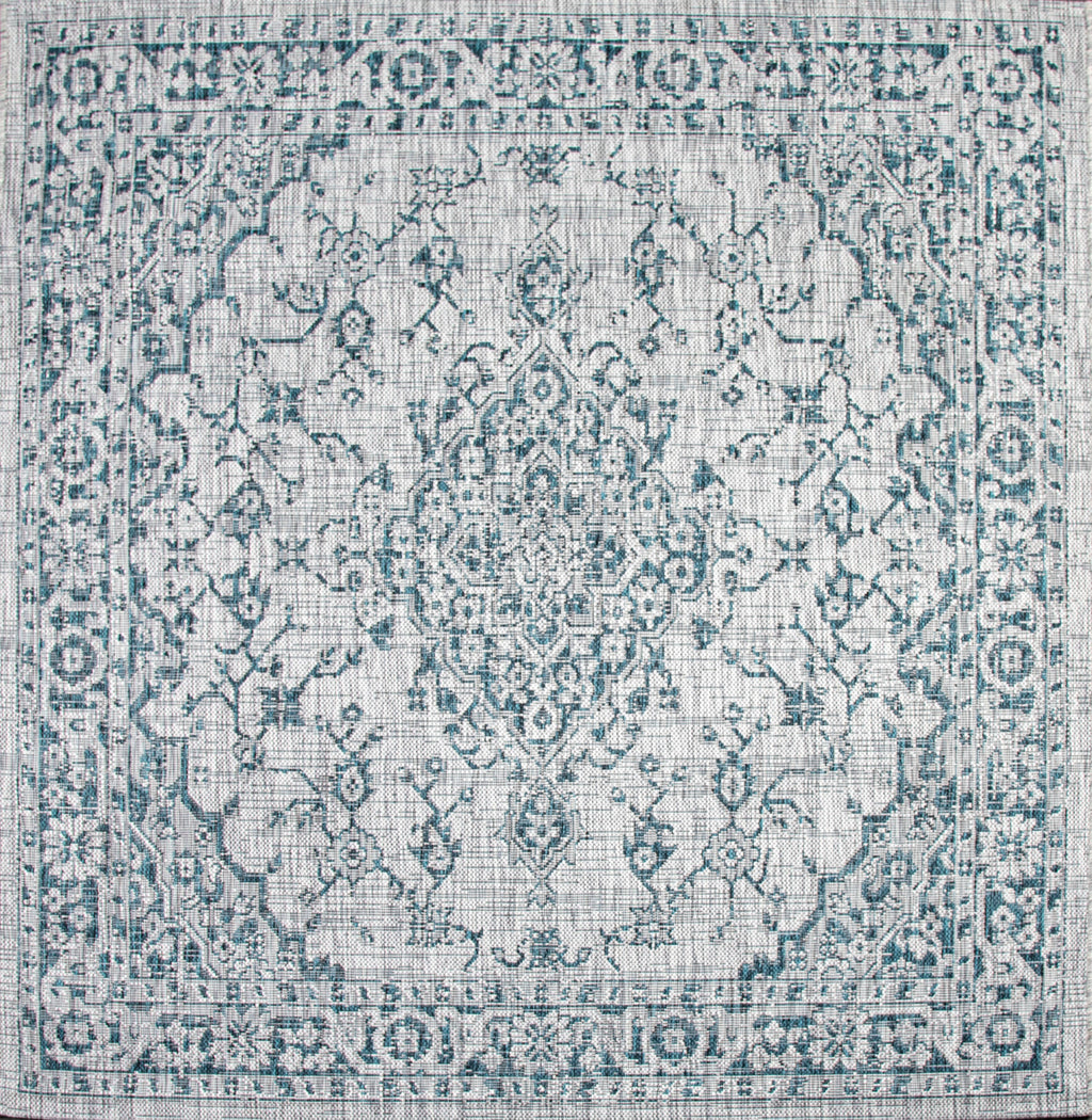 Rozetta Boho Medallion Textured Weave Indoor/Outdoor Area Rug