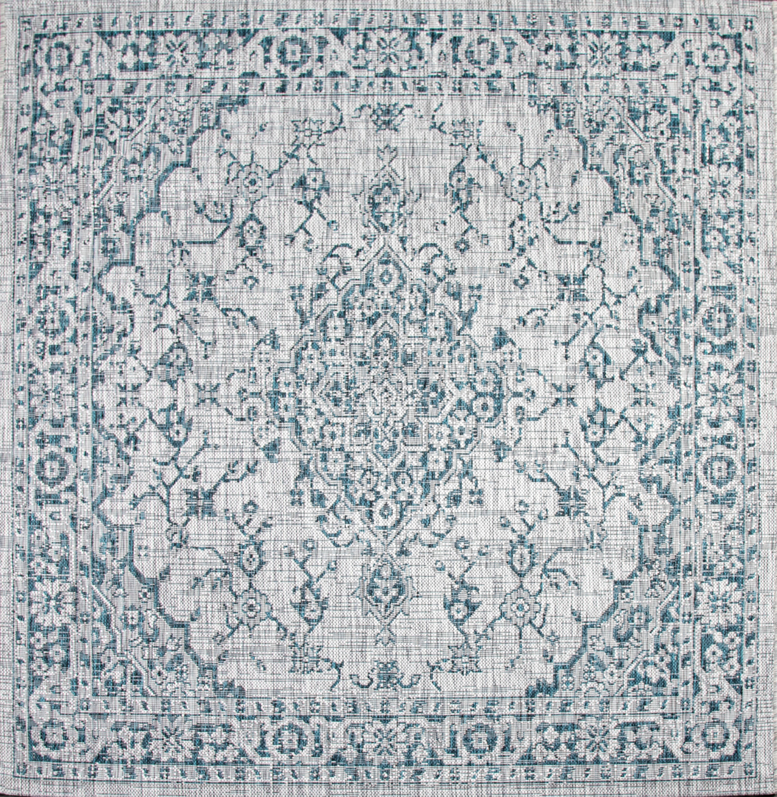 Rozetta Boho Medallion Textured Weave Indoor/Outdoor Area Rug