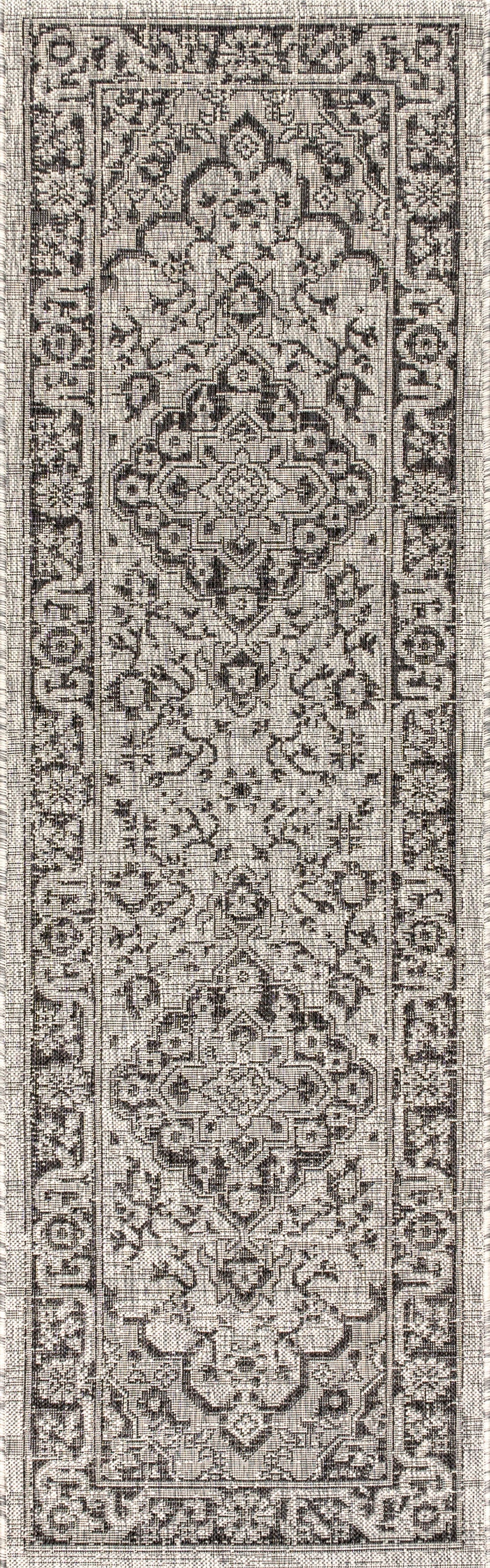 Rozetta Boho Medallion Textured Weave Indoor/Outdoor Area Rug