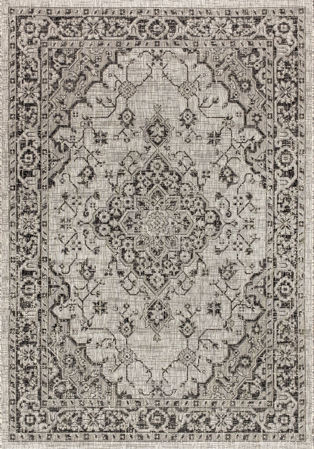 Rozetta Boho Medallion Textured Weave Indoor/Outdoor Area Rug