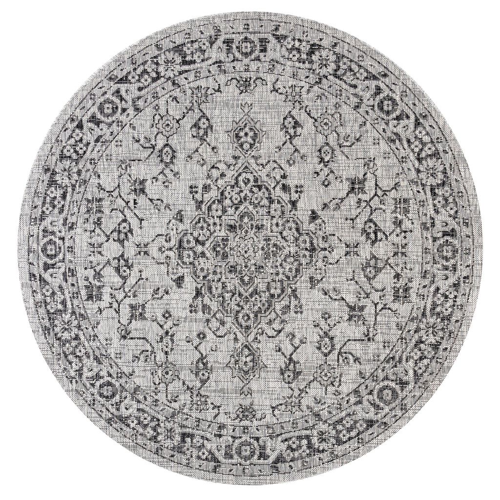 Rozetta Boho Medallion Textured Weave Indoor/Outdoor Area Rug