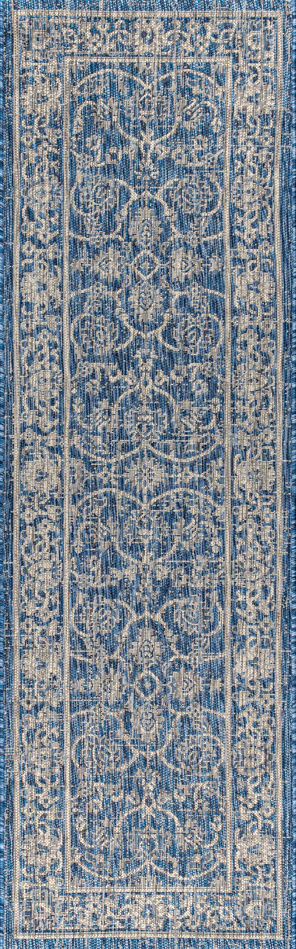Palazzo Vine and Border Textured Weave Indoor/Outdoor Area Rug
