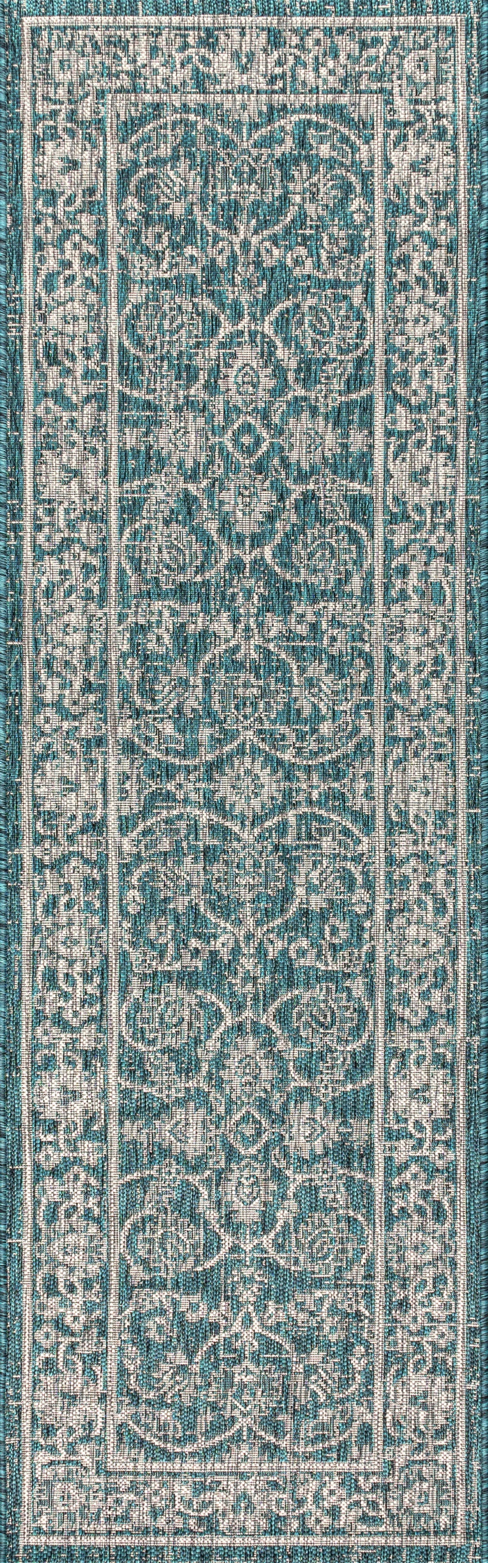 Palazzo Vine and Border Textured Weave Indoor/Outdoor Area Rug