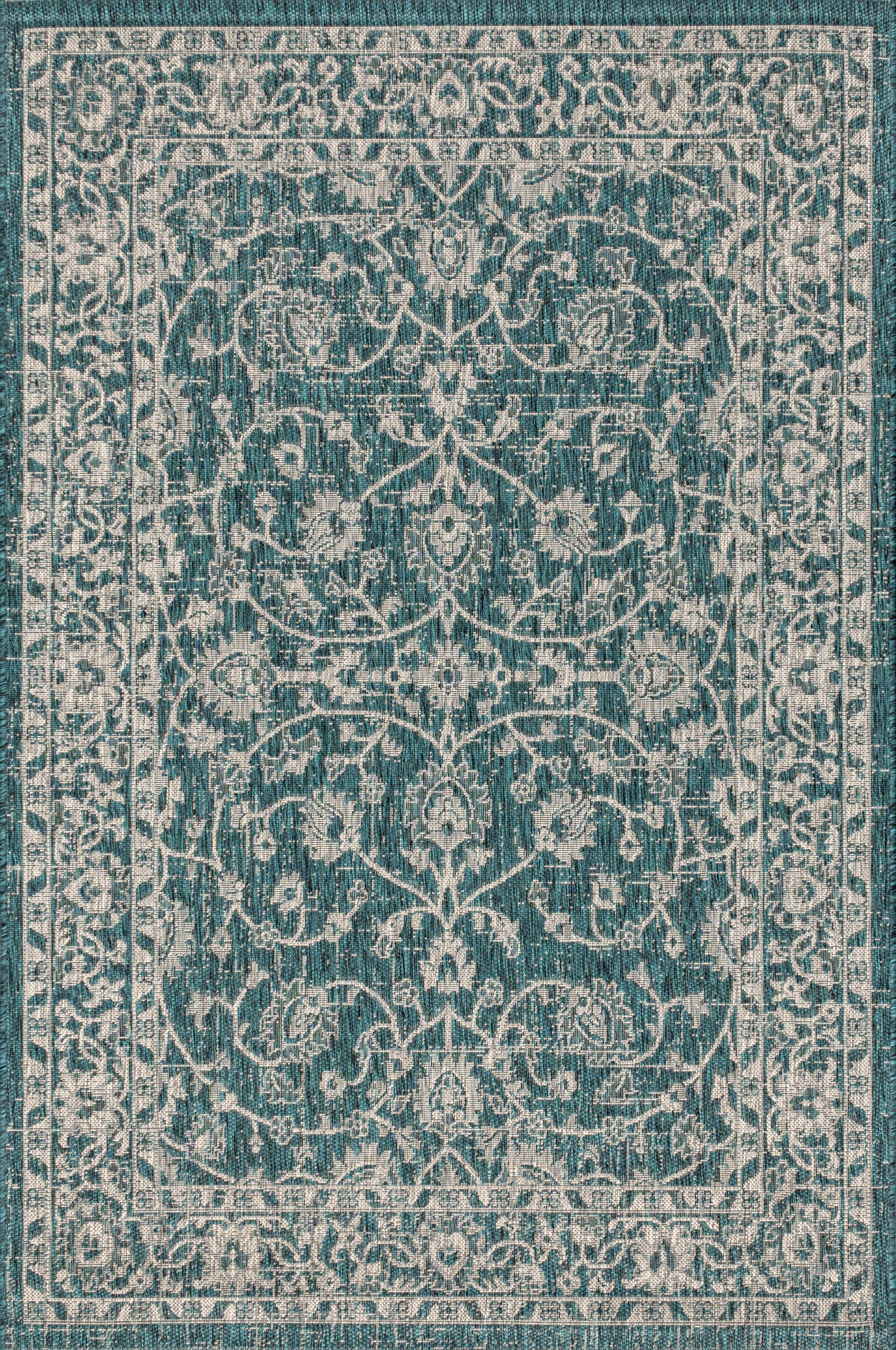 Palazzo Vine and Border Textured Weave Indoor/Outdoor Area Rug