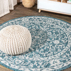 Palazzo Vine and Border Textured Weave Indoor/Outdoor Area Rug