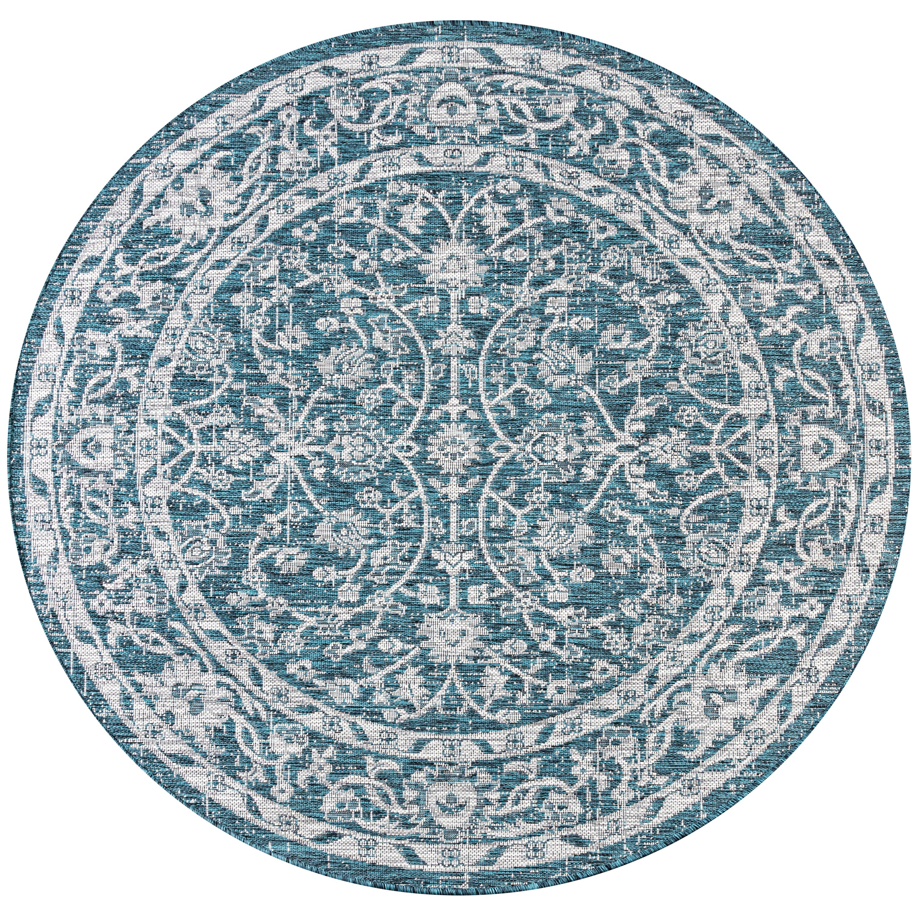 Palazzo Vine and Border Textured Weave Indoor/Outdoor Area Rug