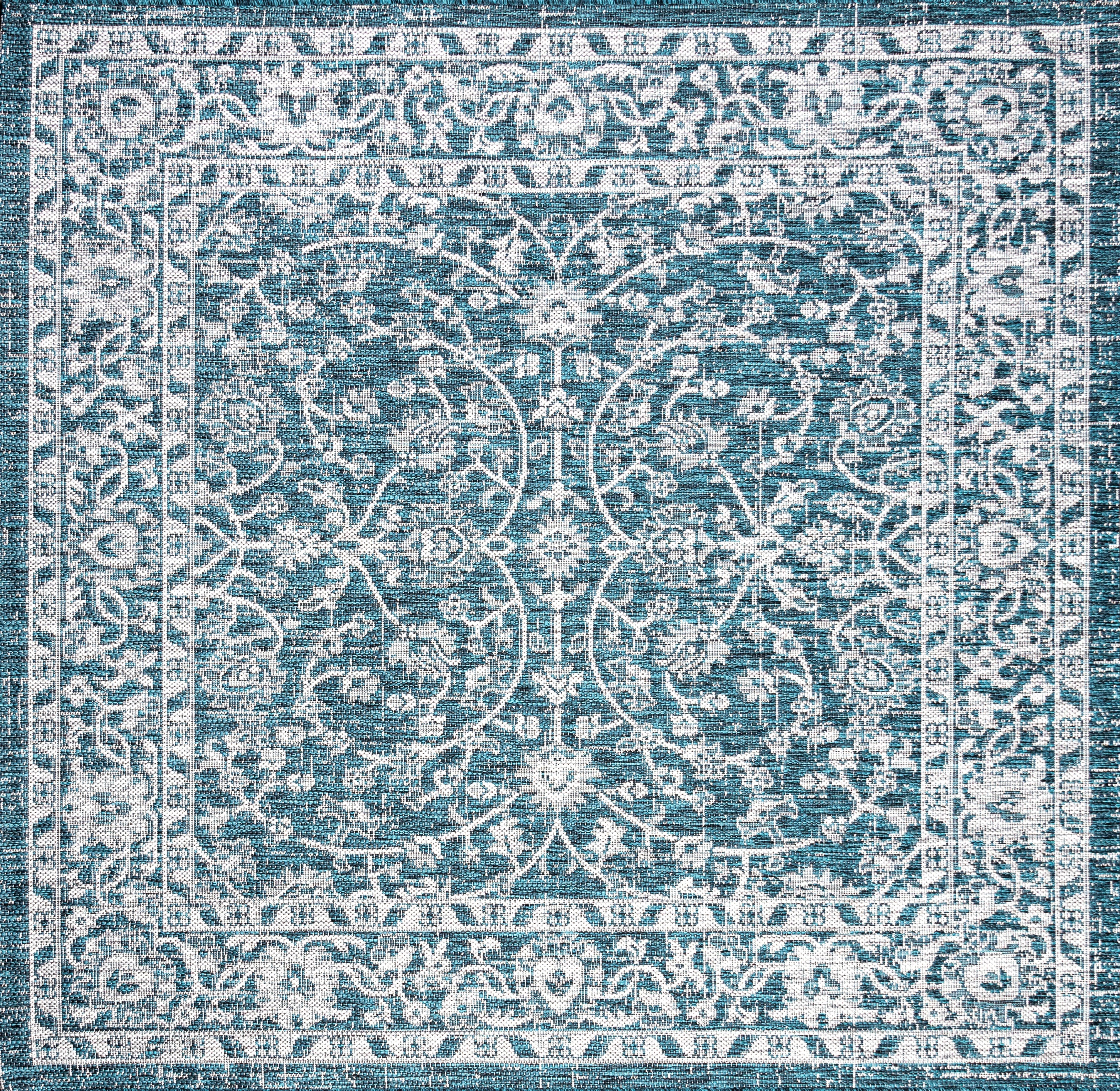 Palazzo Vine and Border Textured Weave Indoor/Outdoor Area Rug