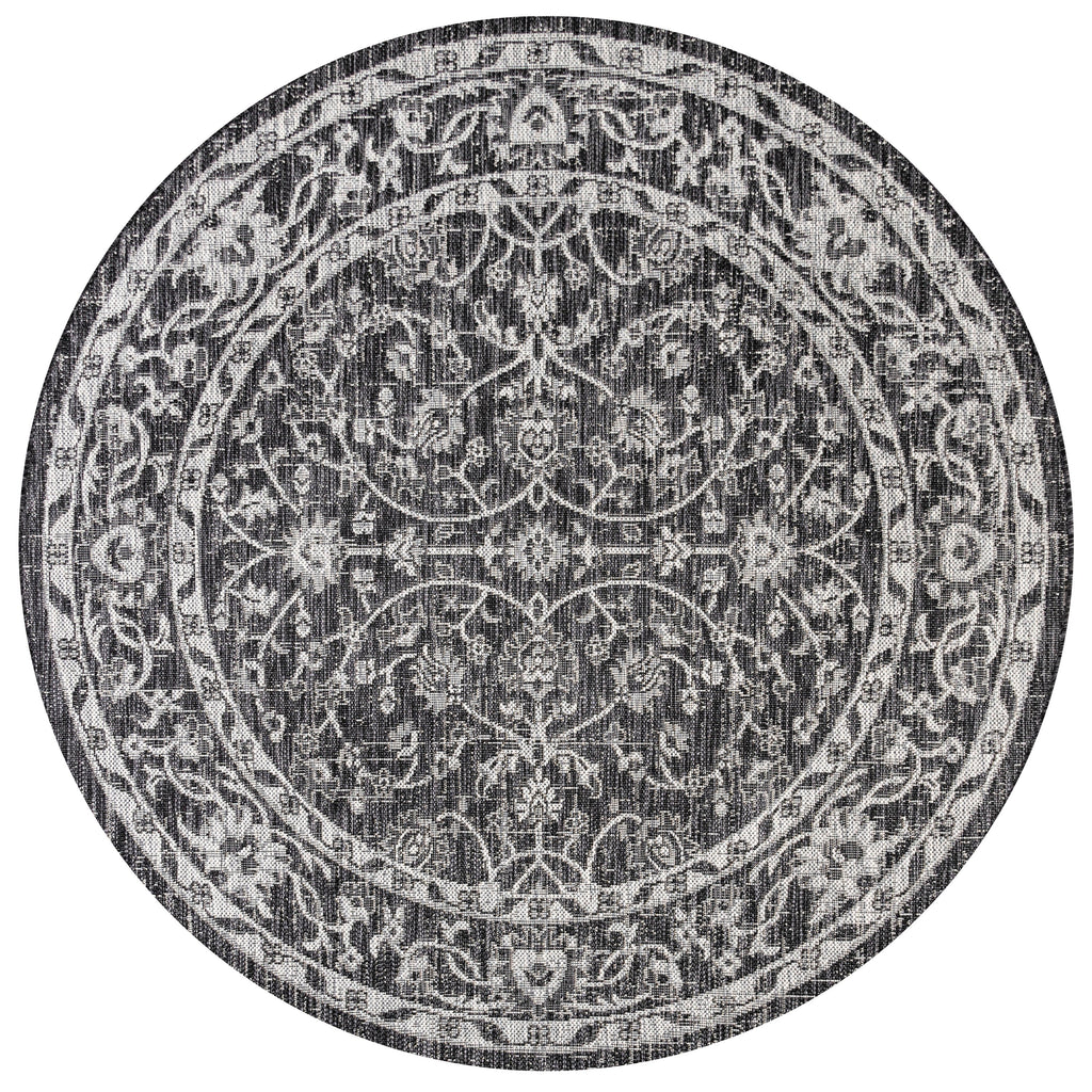 Palazzo Vine and Border Textured Weave Indoor/Outdoor Area Rug