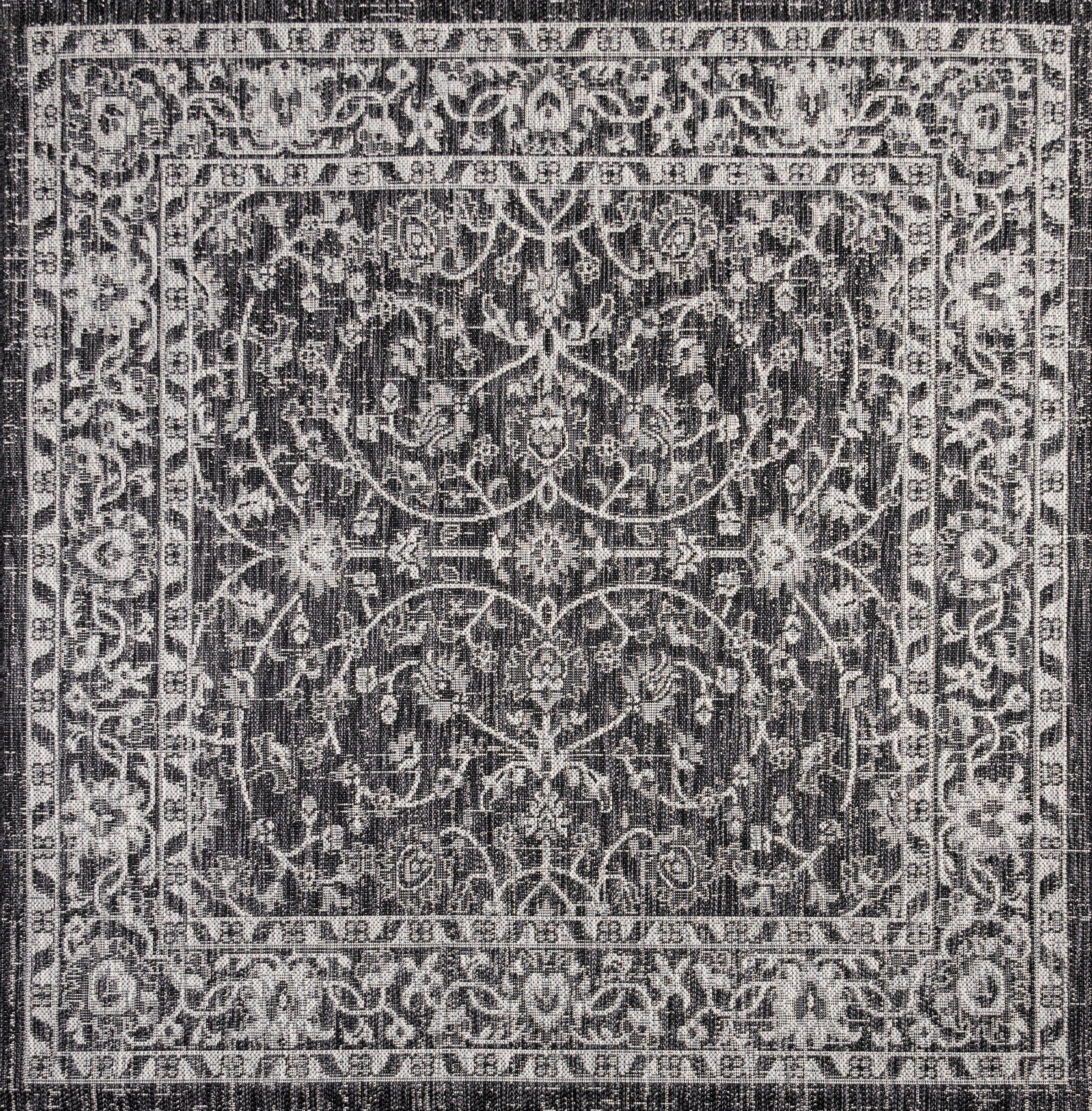 Palazzo Vine and Border Textured Weave Indoor/Outdoor Area Rug