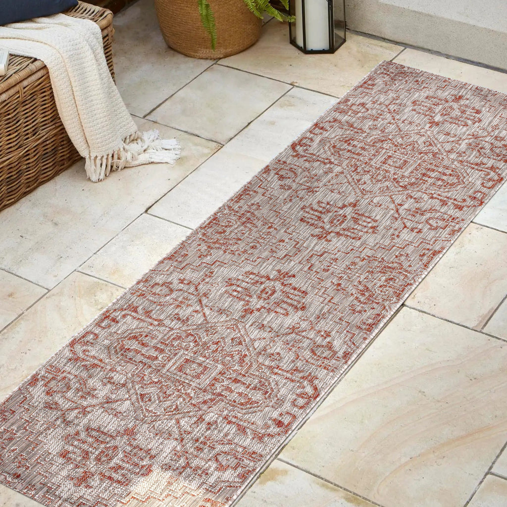 Estrella Bohemian Medallion Textured Weave Indoor/Outdoor Area Rug