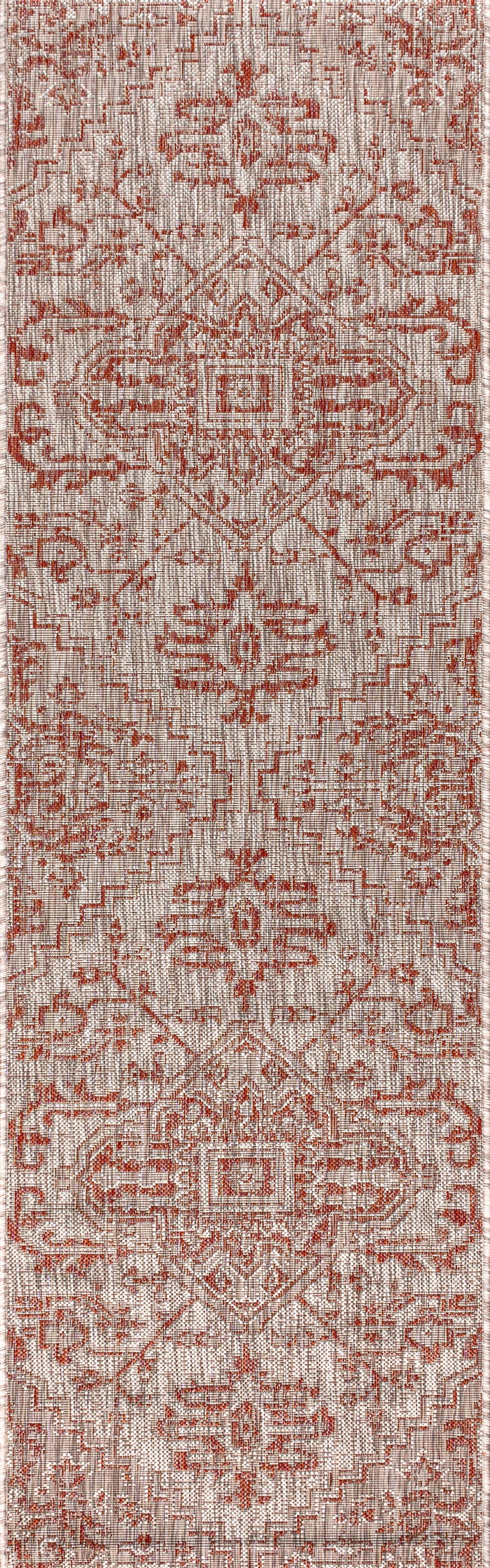 Estrella Bohemian Medallion Textured Weave Indoor/Outdoor Area Rug