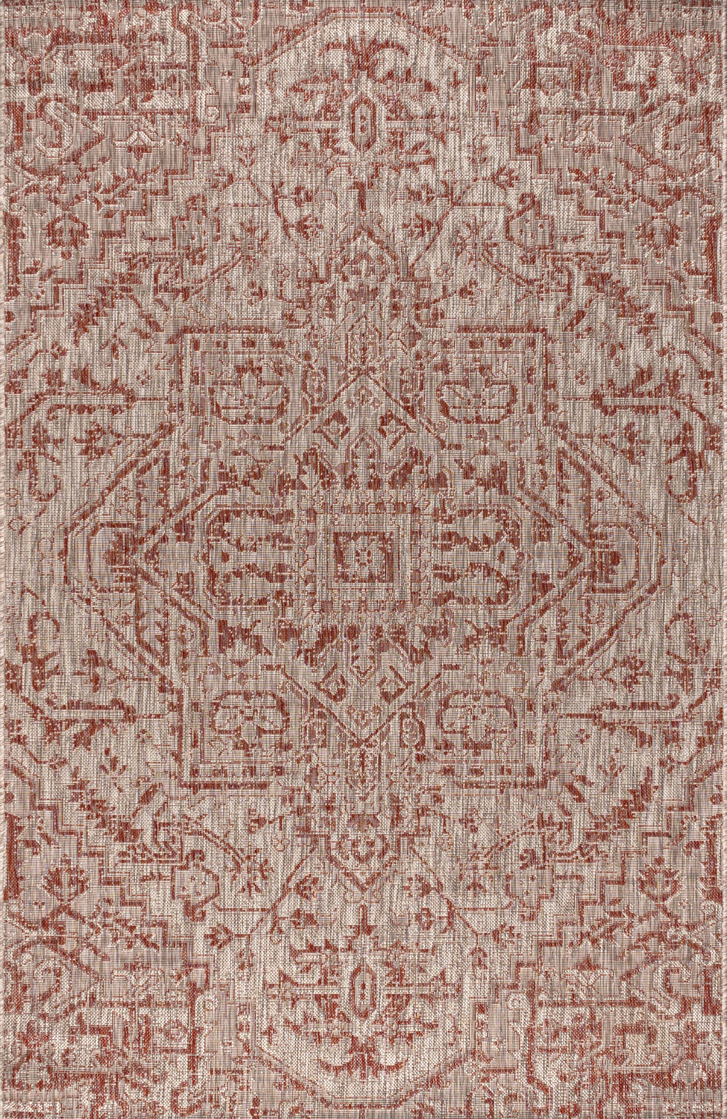 Estrella Bohemian Medallion Textured Weave Indoor/Outdoor Area Rug