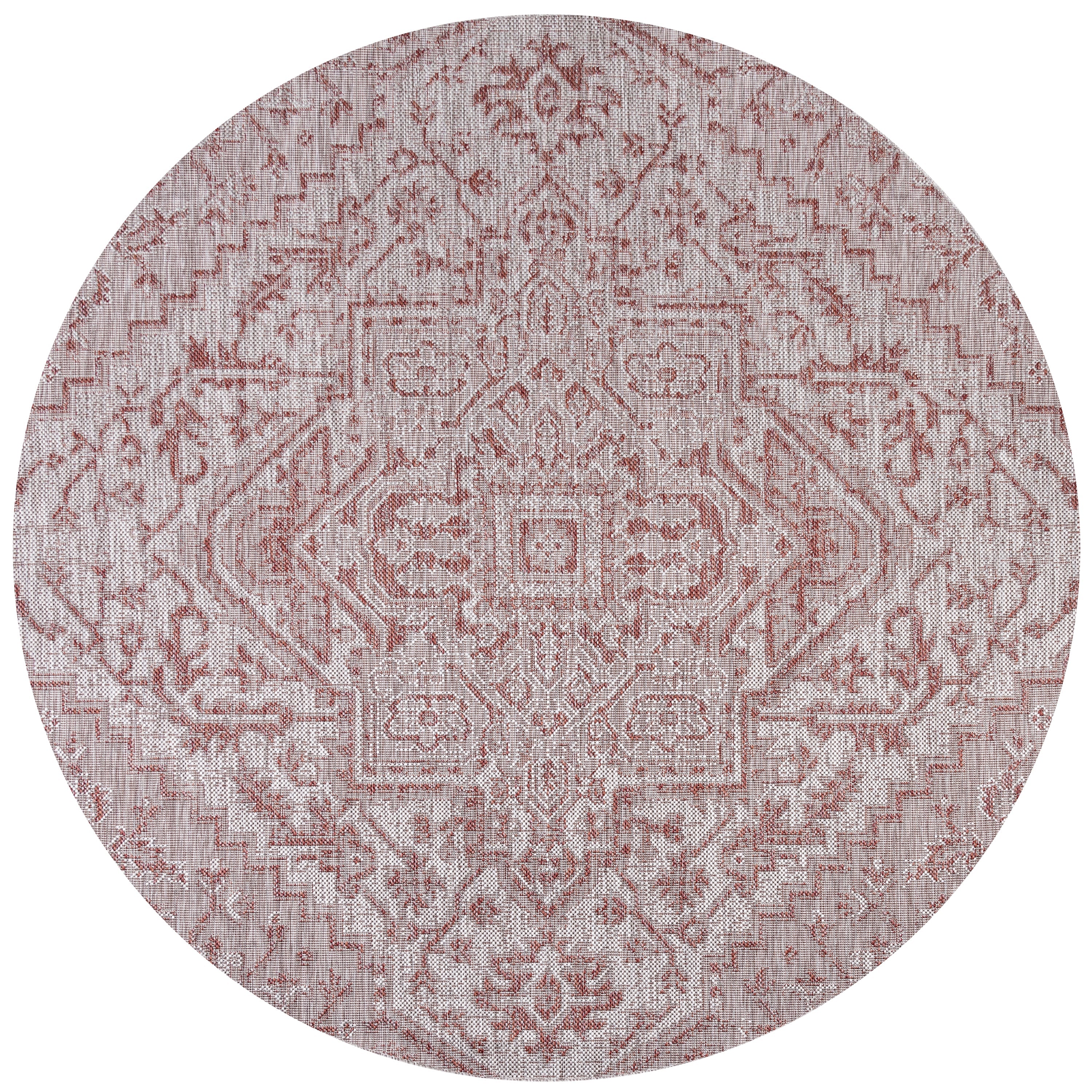 Estrella Bohemian Medallion Textured Weave Indoor/Outdoor Area Rug