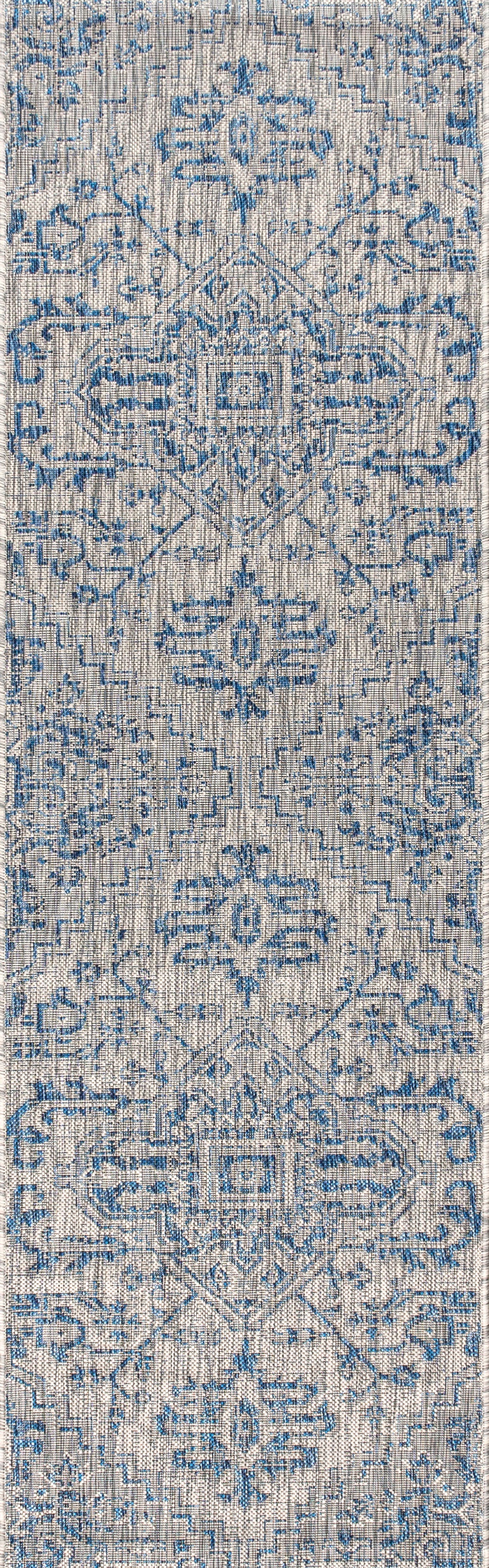 Estrella Bohemian Medallion Textured Weave Indoor/Outdoor Area Rug