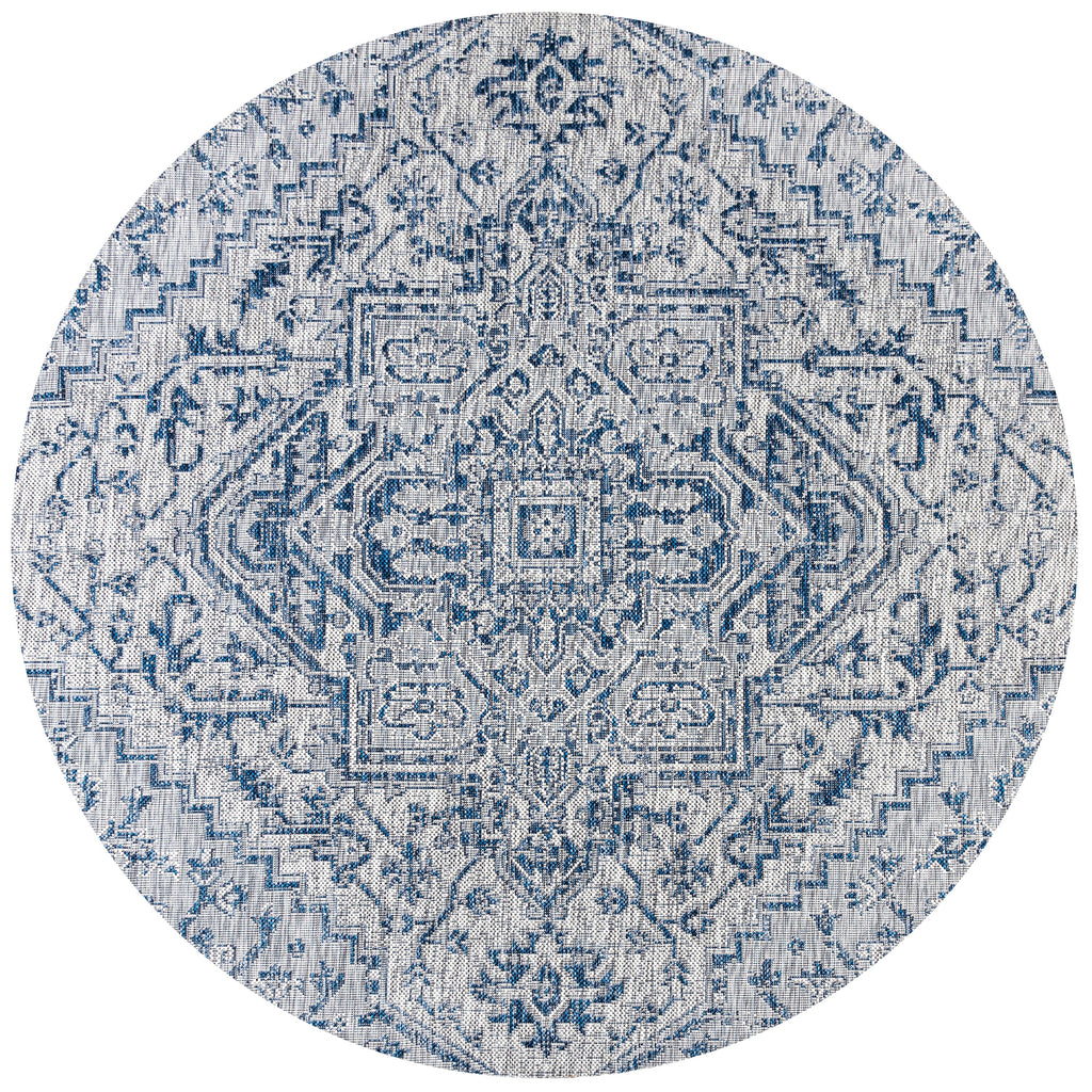 Estrella Bohemian Medallion Textured Weave Indoor/Outdoor Area Rug