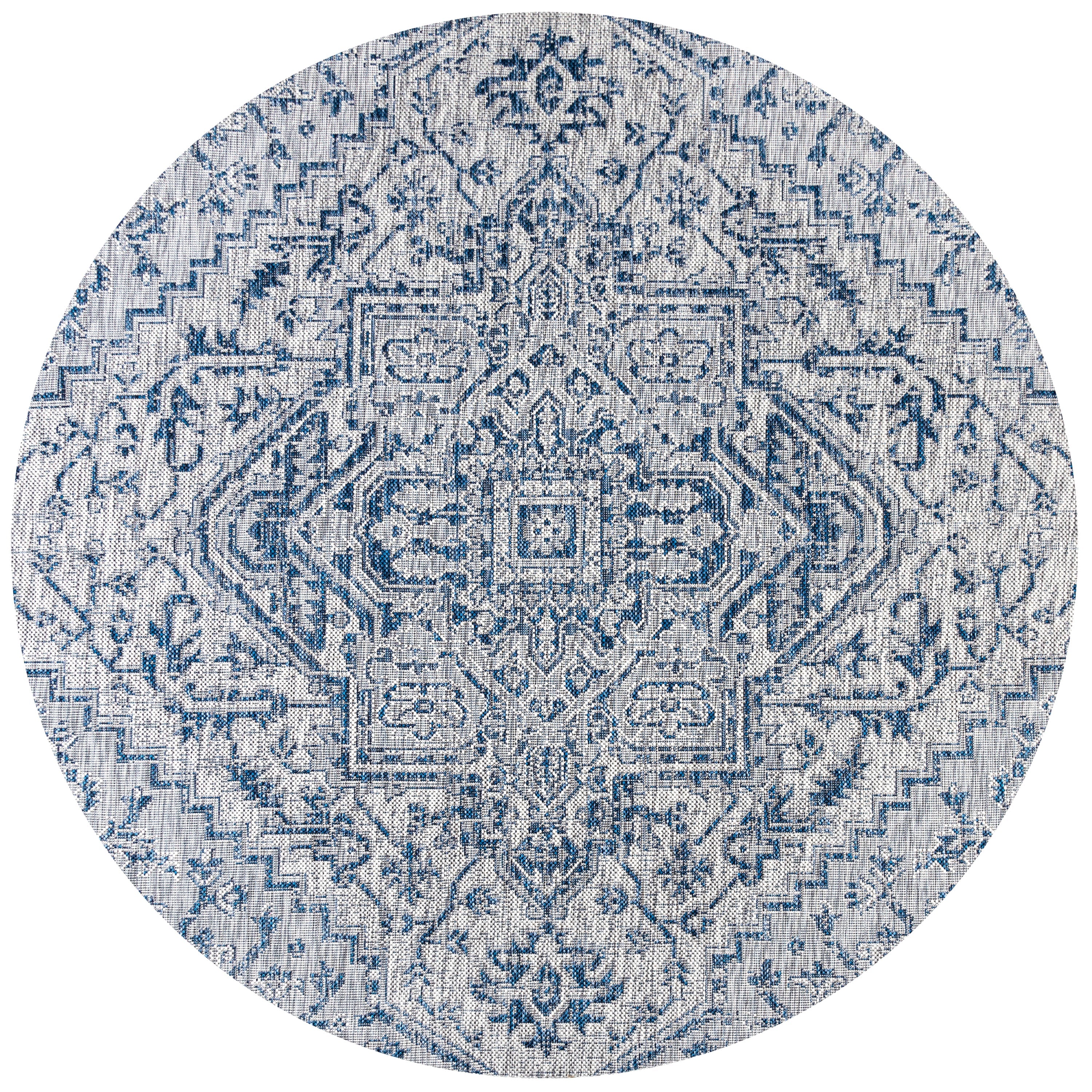 Estrella Bohemian Medallion Textured Weave Indoor/Outdoor Area Rug