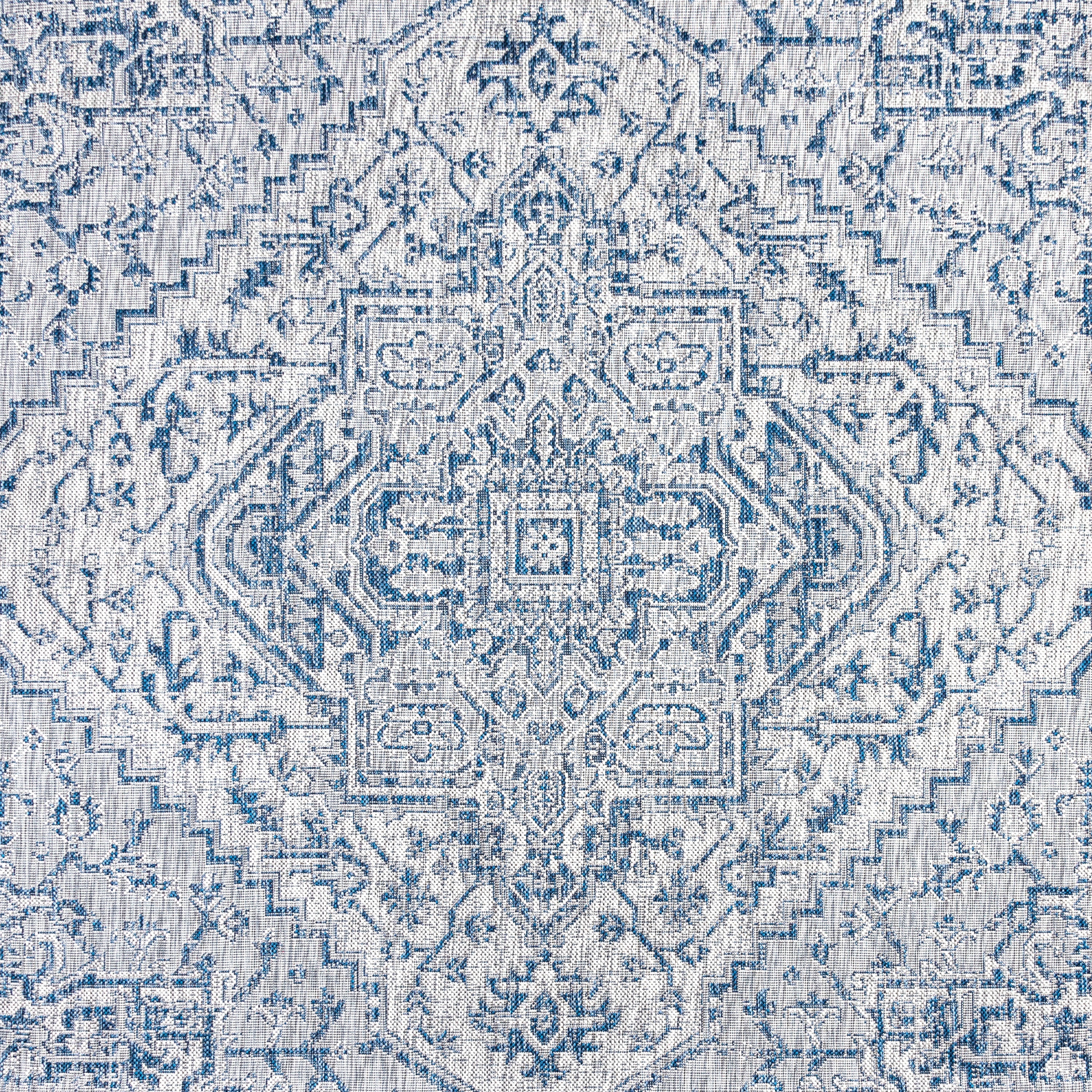 Estrella Bohemian Medallion Textured Weave Indoor/Outdoor Area Rug