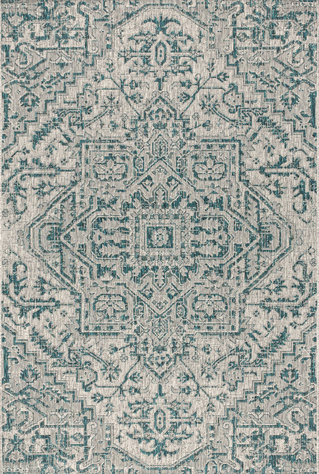 Estrella Bohemian Medallion Textured Weave Indoor/Outdoor Area Rug