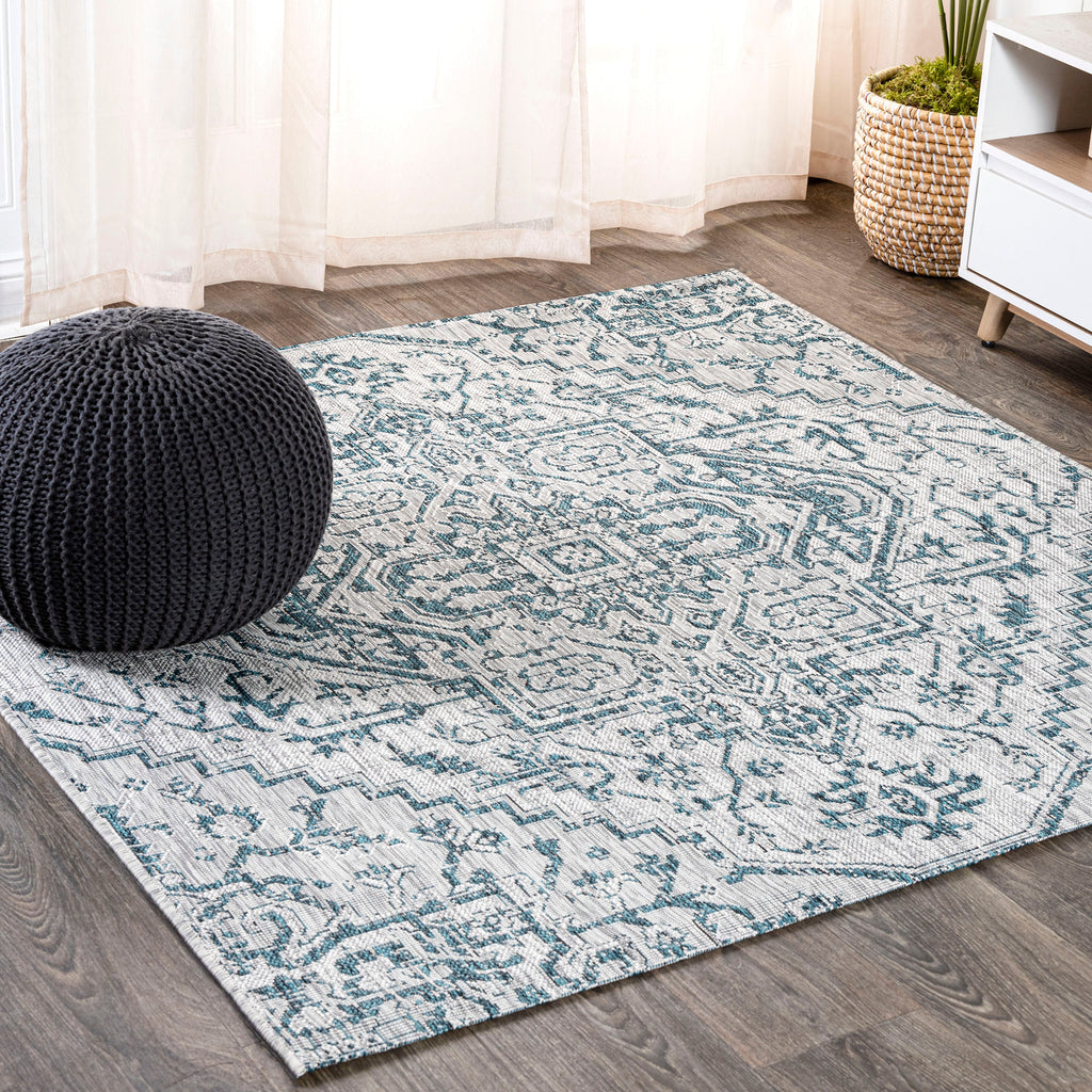 Estrella Bohemian Medallion Textured Weave Indoor/Outdoor Area Rug