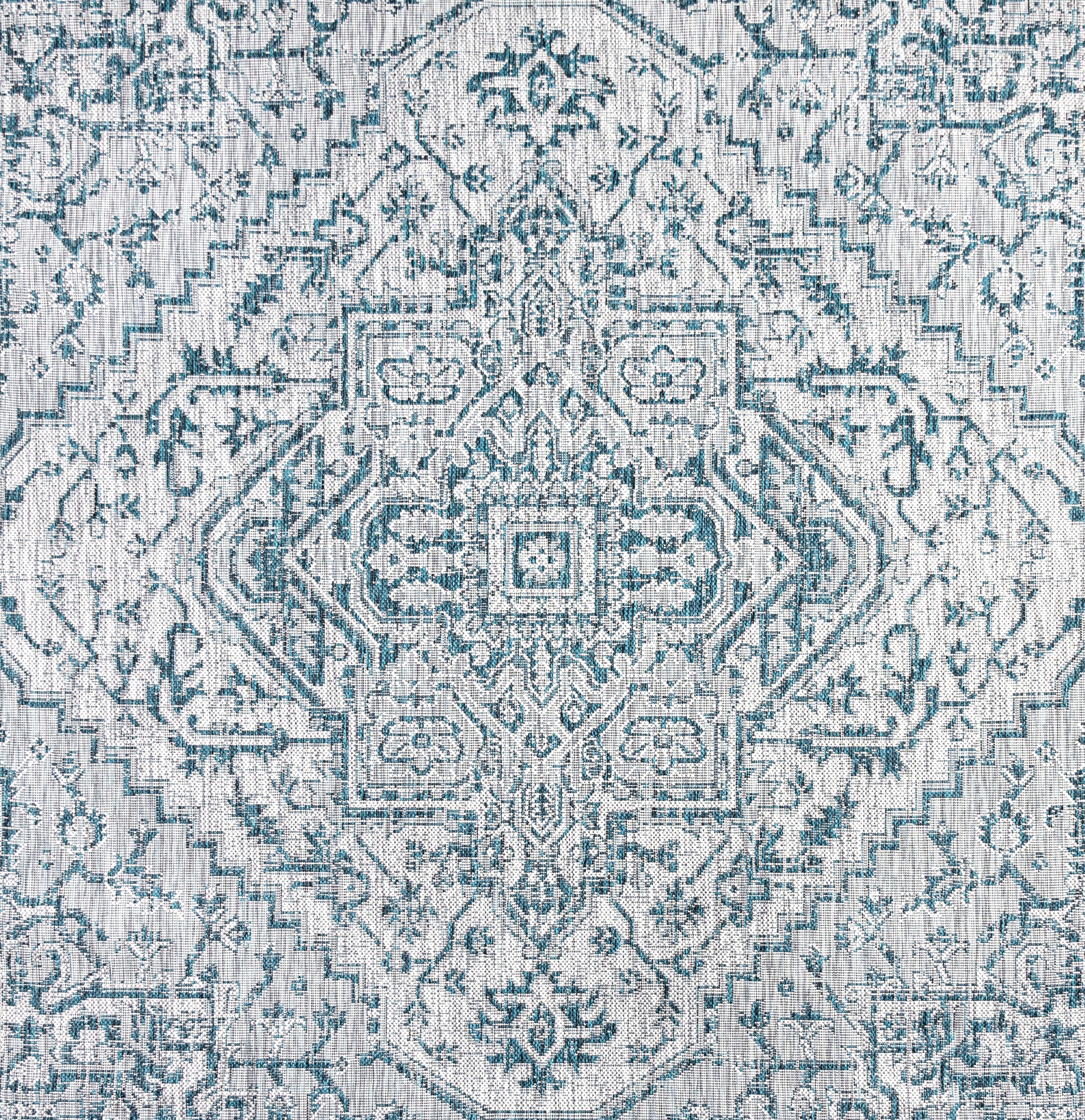 Estrella Bohemian Medallion Textured Weave Indoor/Outdoor Area Rug